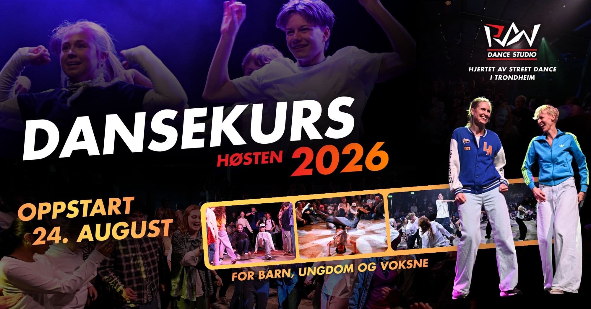 Dansekurs Høsten 2026 - RAW Dance Studio